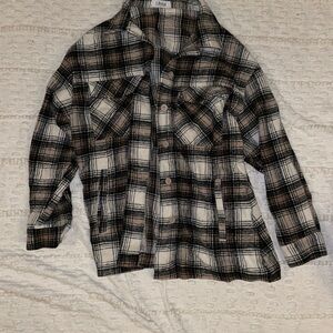 Plaid Button-Up Shacket